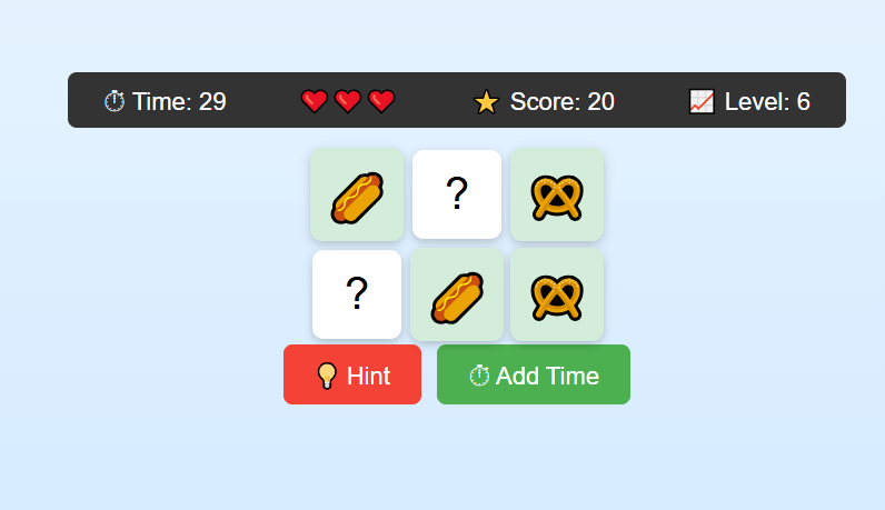 Matching Pairs Game