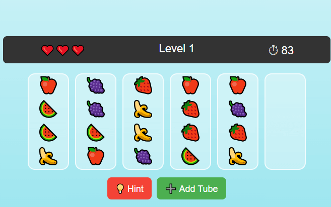 Emoji Sort Tube